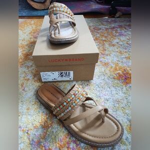 Lucky Brand Beaded Sandals Size 7
